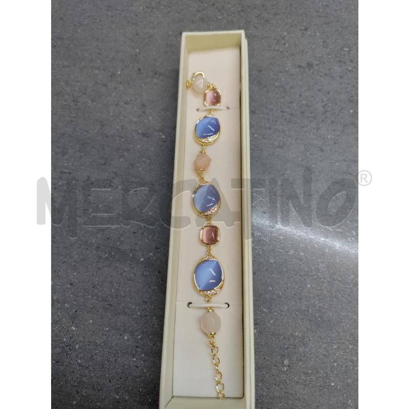 BRACCIALE DORATO CELESTE ROSA | Mercatino dell'Usato Acerra 1