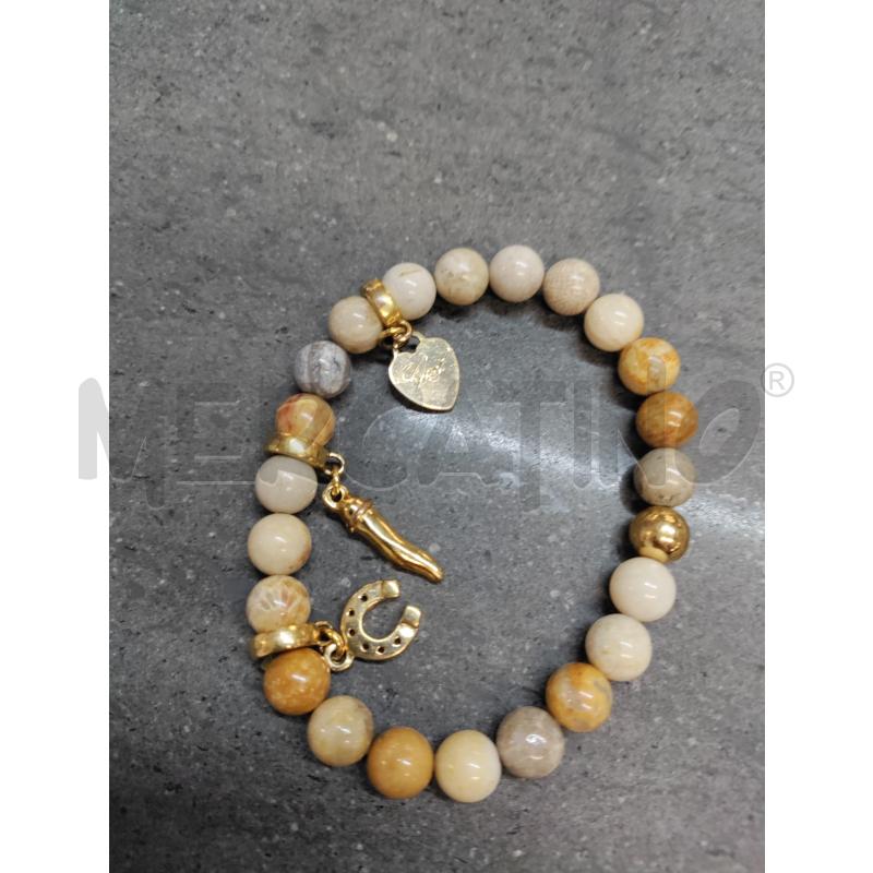 BRACCIALE GISEL PALLINE BEIGE | Mercatino dell'Usato Acerra 1