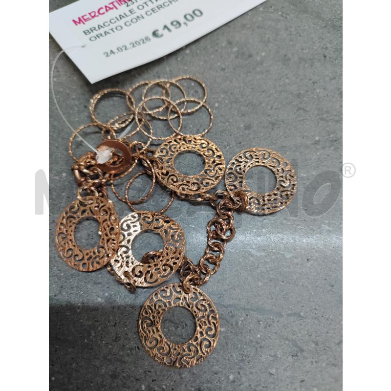 BRACCIALE OTTAVIANI DORATO CON CERCHI | Mercatino dell'Usato Acerra 1
