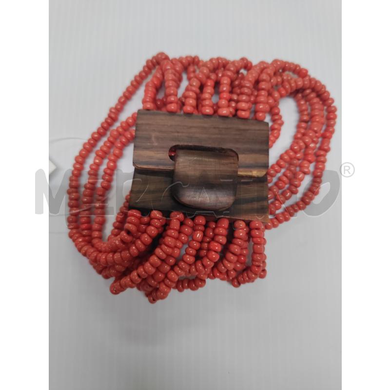 BRACCIALE ROSSO CHIUSURA MARRONE | Mercatino dell'Usato Acerra 1