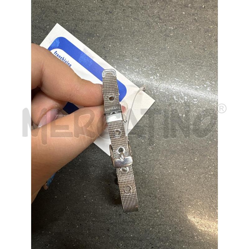BRACCIALE SAPRATI STRISCIA SILVER CUORE ROSA STRASS | Mercatino dell'Usato Acerra 2
