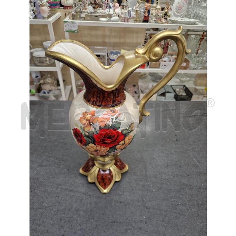 BROCCA VASO BIANCO MARRONE DORATO  | Mercatino dell'Usato Acerra 1