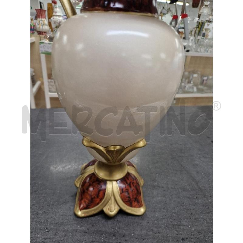 BROCCA VASO BIANCO MARRONE DORATO  | Mercatino dell'Usato Acerra 4