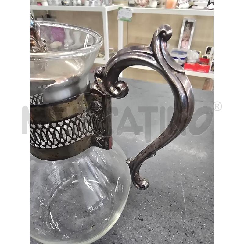 BROCCA VETRO MANICO E TAPPO SILVER | Mercatino dell'Usato Acerra 3