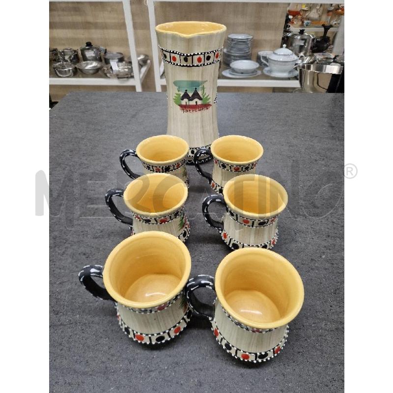 BROCCA +6BICCH GIALLO BEIGE ALBEROBELLO | Mercatino dell'Usato Acerra 1