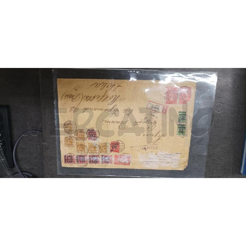 BUSTA RACOMANDATA FRANCOBOLLI 1923 | Mercatino dell'Usato Acerra 1