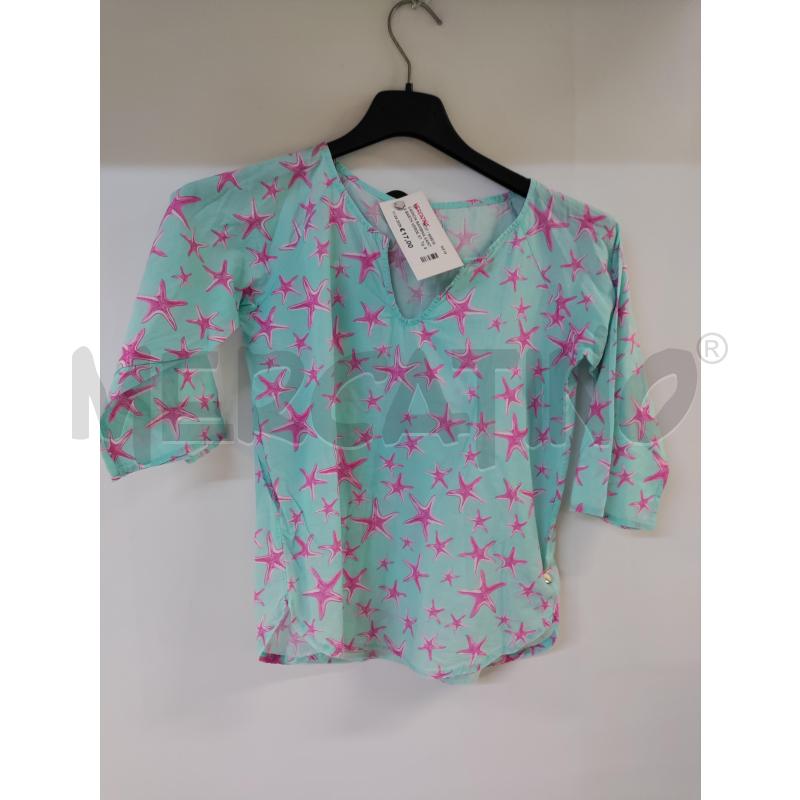 CAMICIA BAMBINA SAINTA BARTH VERDE STELLE ROSA | Mercatino dell'Usato Acerra 1
