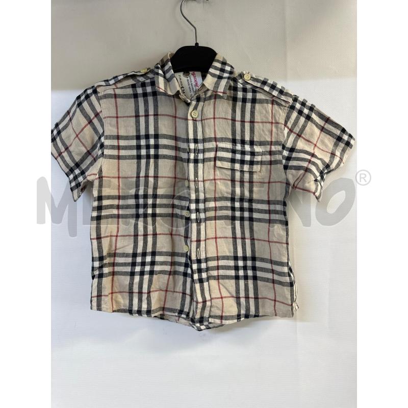 CAMICIA BAMBINO BURBERRY BEIGE NERO | Mercatino dell'Usato Acerra 1