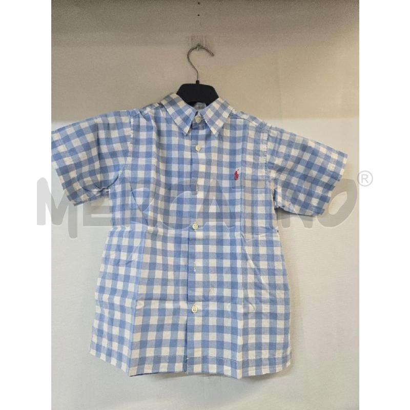 CAMICIA BAMBINO QUADRI CELESTE BIANCO RALPH LAUREN | Mercatino dell'Usato Acerra 1