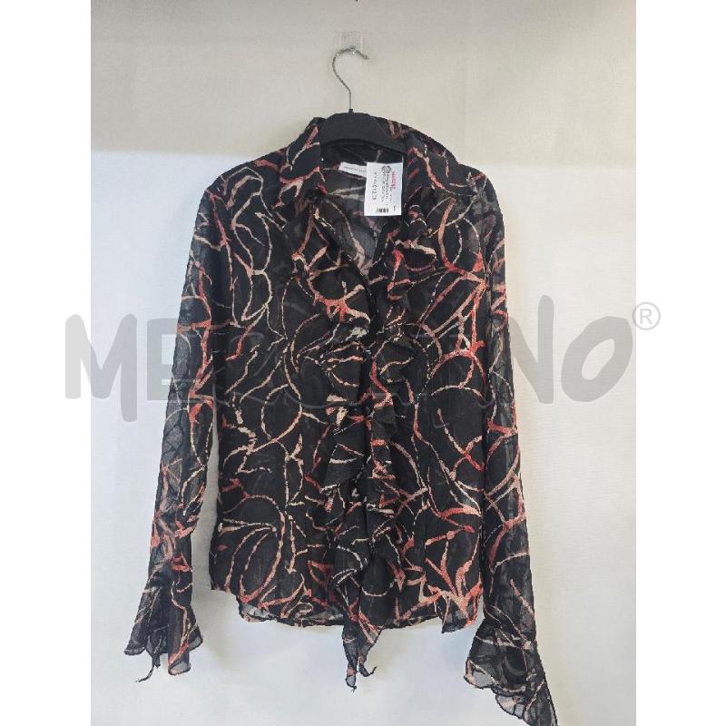 CAMICIA DONNA BORGOFIORI NERO ROSSO | Mercatino dell'Usato Acerra 1