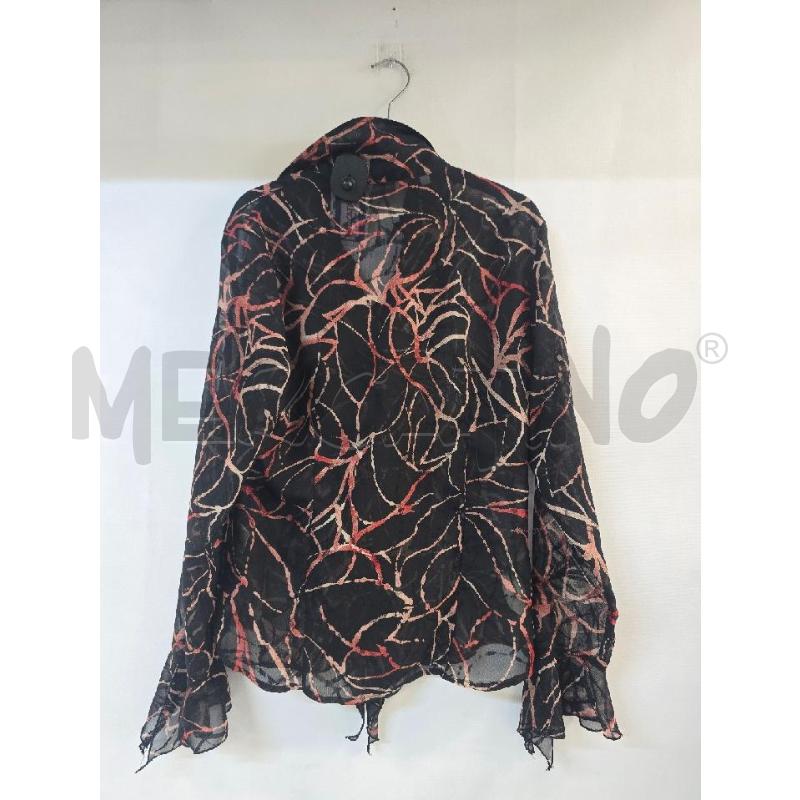 CAMICIA DONNA BORGOFIORI NERO ROSSO | Mercatino dell'Usato Acerra 2