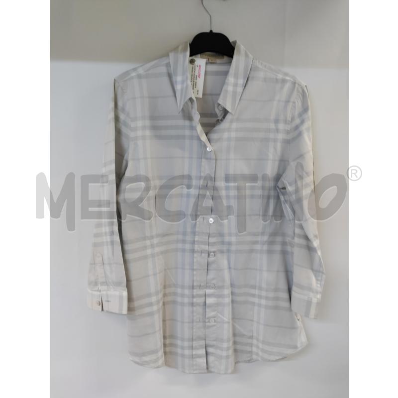 CAMICIA DONNA BURBERRY GRIGIO CELESTE | Mercatino dell'Usato Acerra 1