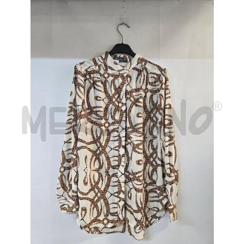 CAMICIA DONNA CAMOMILLA BIANCO MARRONE | Mercatino dell'Usato Acerra 1
