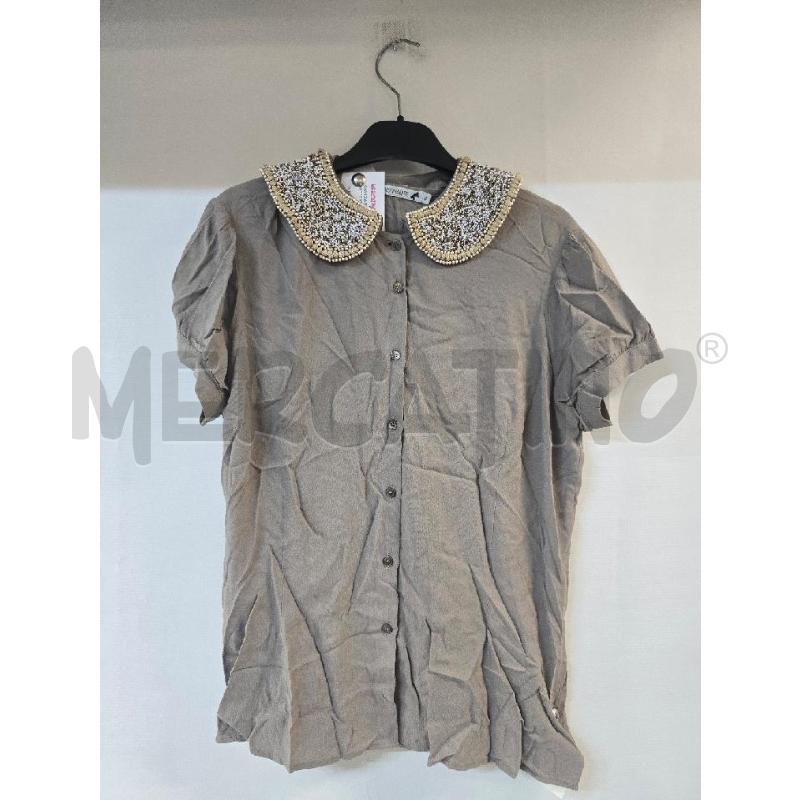 CAMICIA DONNA CRISTINAEFFE VERDE COLLO CORALLINI BEIGE | Mercatino dell'Usato Acerra 1