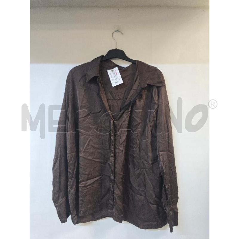 CAMICIA DONNA FIORELLA RUBINO MARRONE PIZZO NERO | Mercatino dell'Usato Acerra 1
