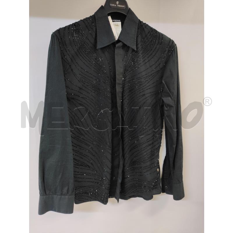 CAMICIA DONNA GF FERRÈ NERO CON STRASS | Mercatino dell'Usato Acerra 1