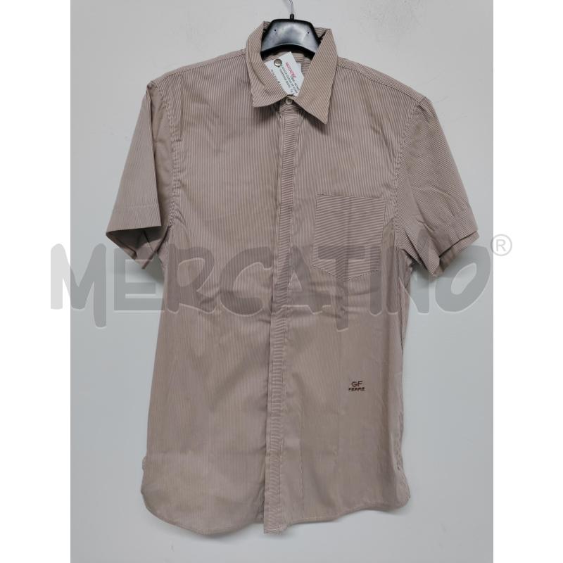 CAMICIA DONNA GF FERRE' MARRONE BIANCO RIGATA | Mercatino dell'Usato Acerra 1