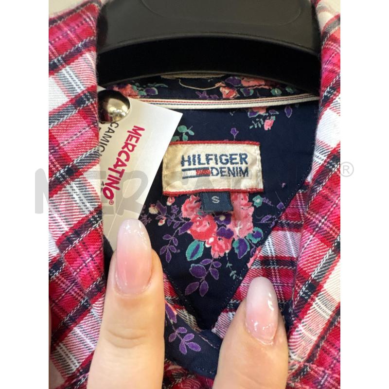 CAMICIA DONNA HILFIGER DENIM ROSSO BIANCO ROSA QUADRONI | Mercatino dell'Usato Acerra 2