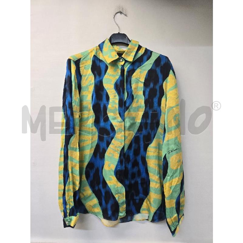 CAMICIA DONNA JUST CAVALLI GIALLO VERDE BLU | Mercatino dell'Usato Acerra 1