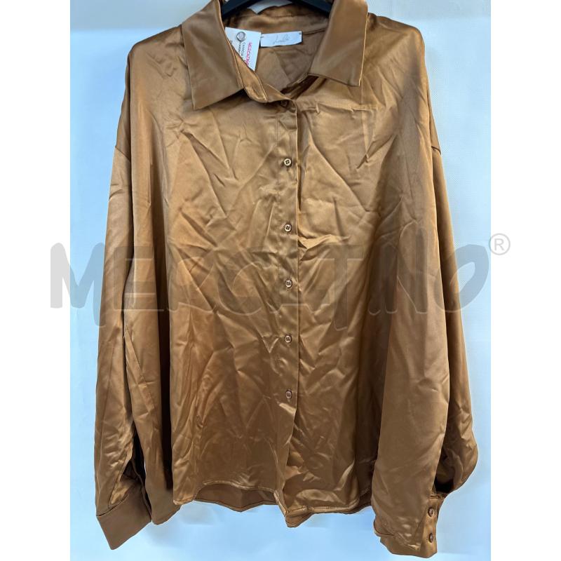 CAMICIA DONNA LIZALÙ MARRONE LUCIDO | Mercatino dell'Usato Acerra 1