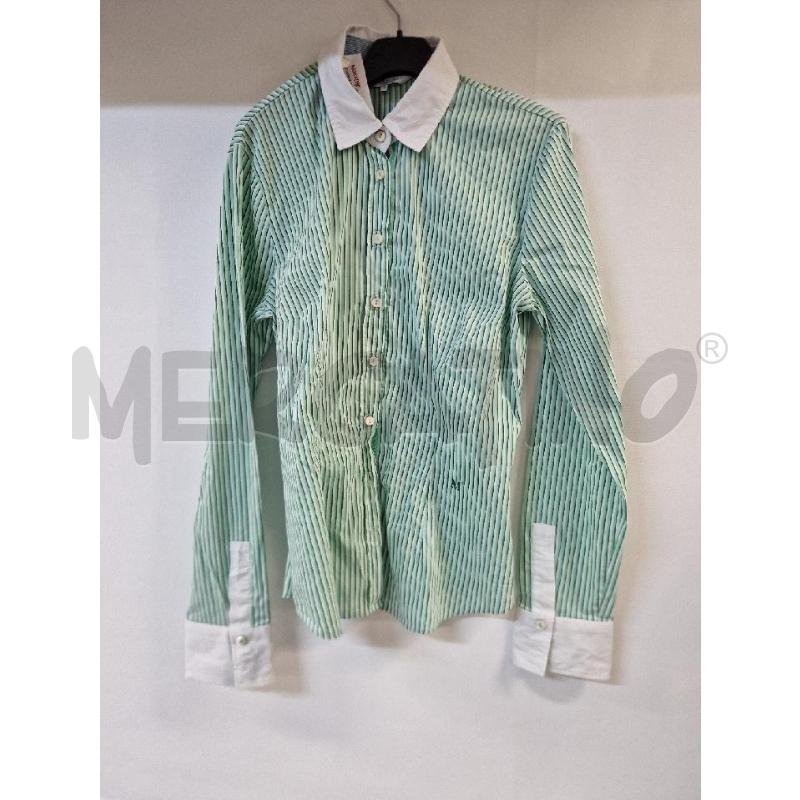 CAMICIA DONNA MARELLA RIGHE VERDE BIANCO | Mercatino dell'Usato Acerra 1