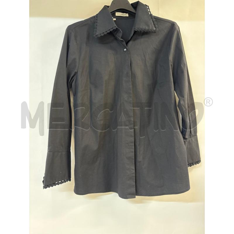 CAMICIA DONNA NARA CAMICIE NERO RICAMO MANICHE COLLETTO | Mercatino dell'Usato Acerra 1