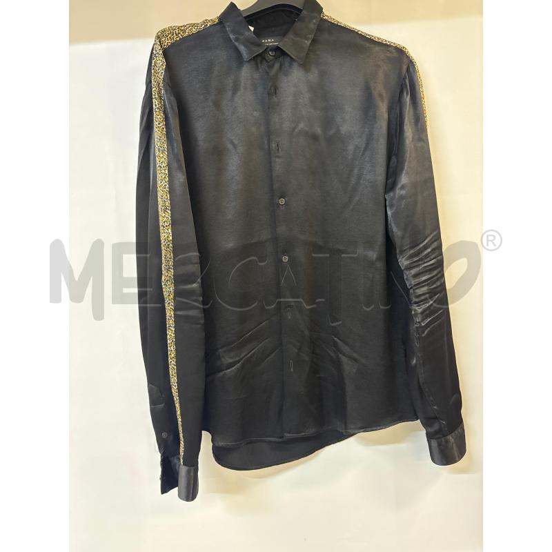 CAMICIA DONNA NERO LUCIDO ZARA RELAXED FIT | Mercatino dell'Usato Acerra 1