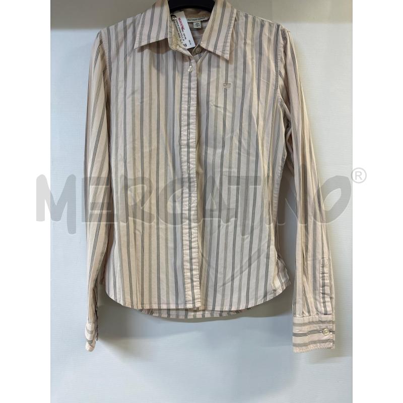 CAMICIA DONNA POLO JEANS COMPANY ROSA RIGHE NERO | Mercatino dell'Usato Acerra 1