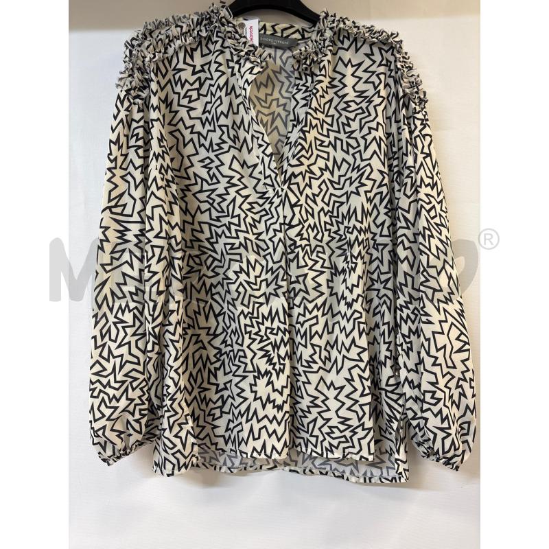CAMICIA DONNA SANDRA FERRONE BIANCO NERO | Mercatino dell'Usato Acerra 1