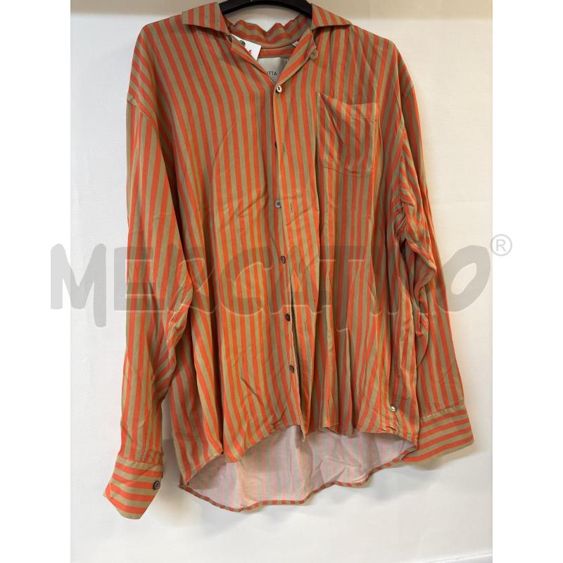 CAMICIA UOMO BAGUTTA ARANCIONE BEIGE RIGATO | Mercatino dell'Usato Acerra 1