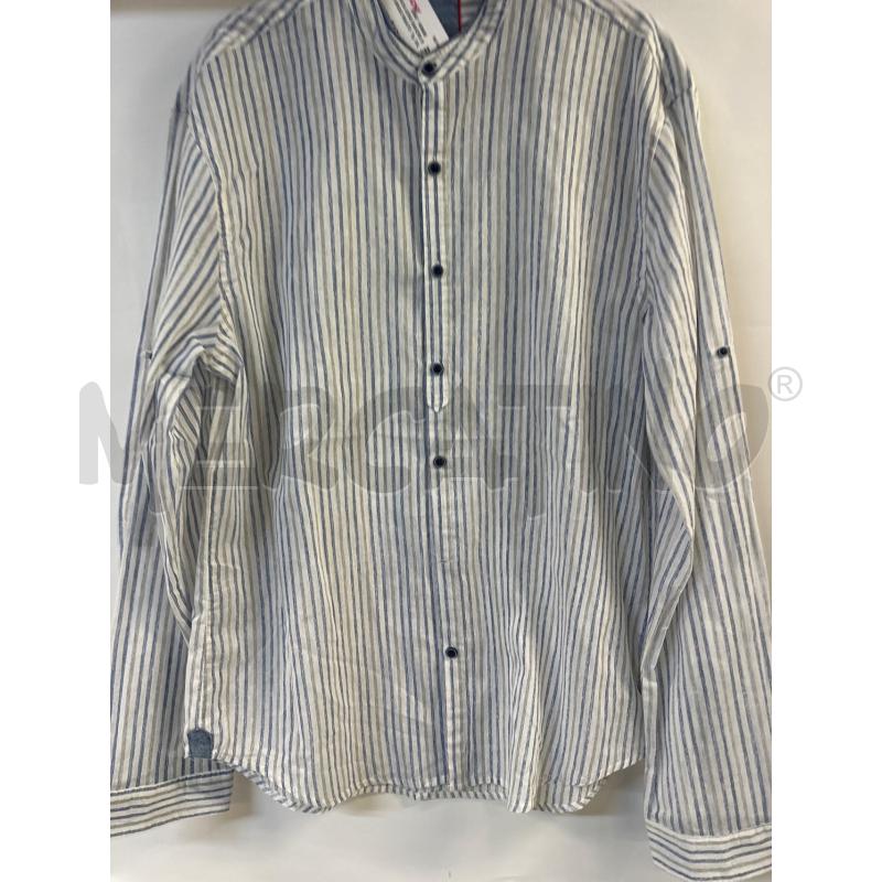 CAMICIA UOMO BAKERS BLU GRIGIO RIGATO | Mercatino dell'Usato Acerra 1