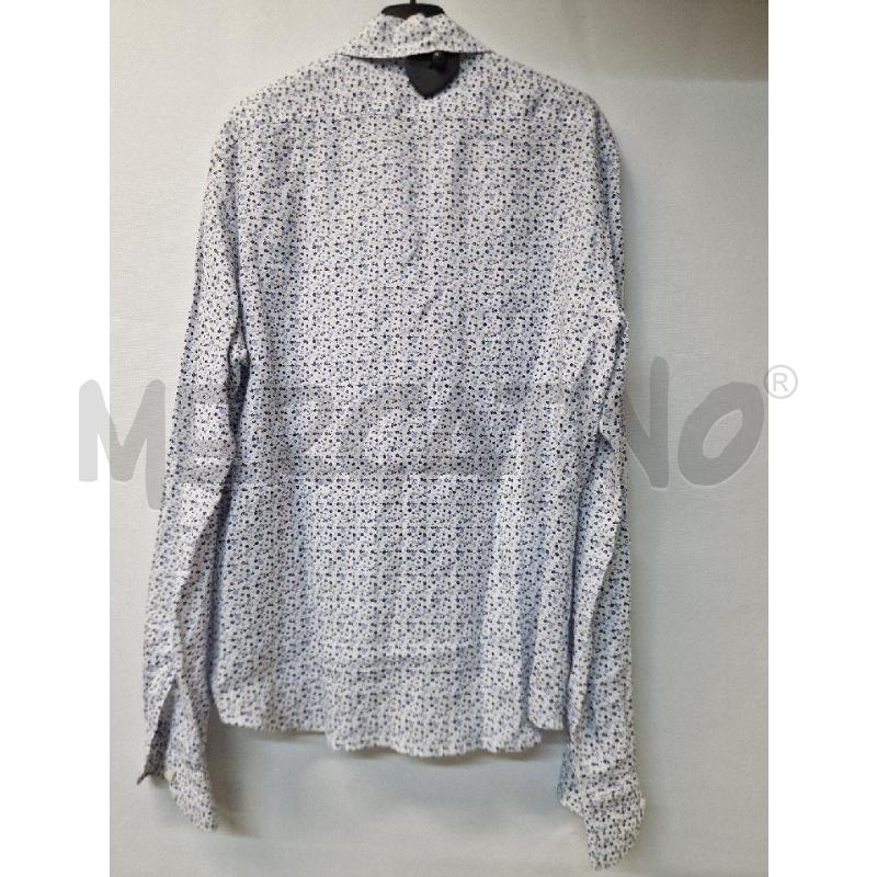 CAMICIA UOMO BIANCO FIORI BLU ISAIA | Mercatino dell'Usato Acerra 2
