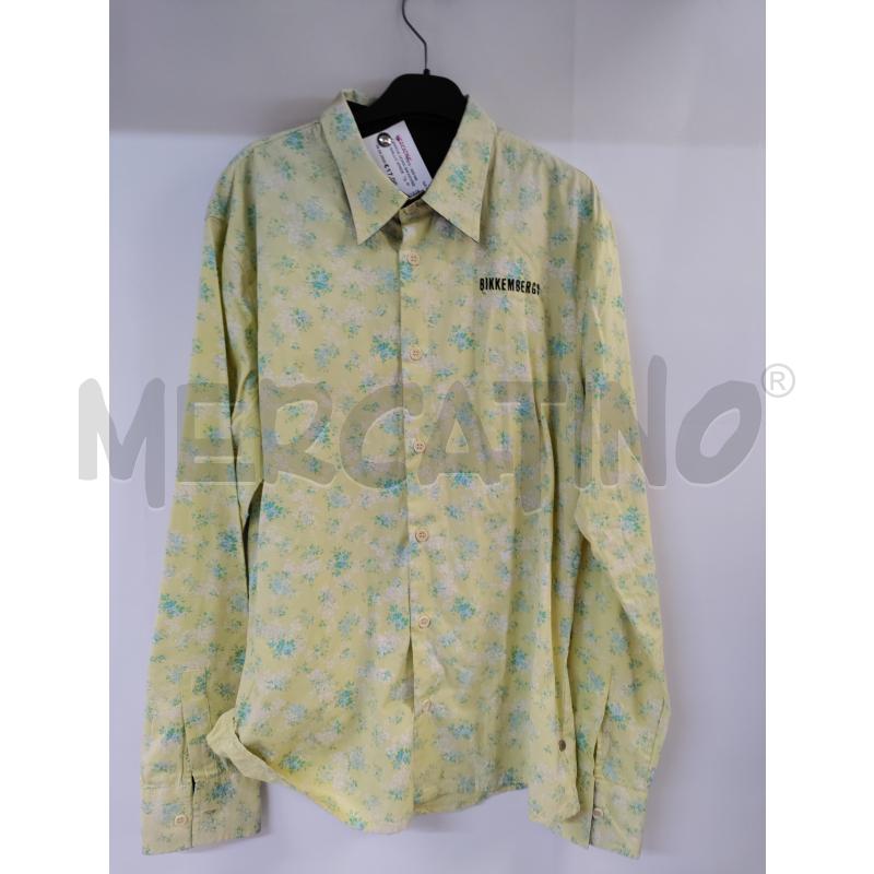 CAMICIA UOMO BIKKEMBERG GIALLO VERDE | Mercatino dell'Usato Acerra 1