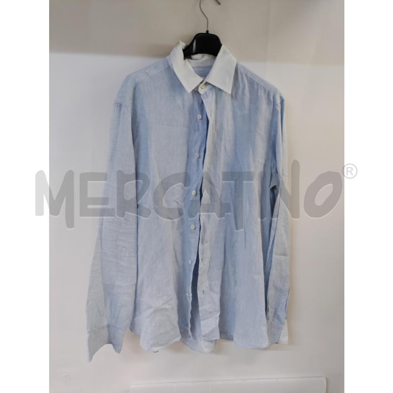 CAMICIA UOMO BRIONI CELESTE BIANCO | Mercatino dell'Usato Acerra 1