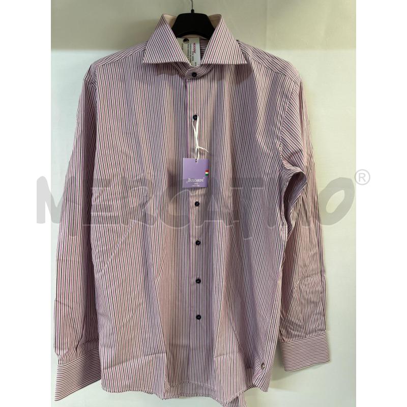 CAMICIA UOMO BULGARINI ROSA MARRONE RIGATO | Mercatino dell'Usato Acerra 1