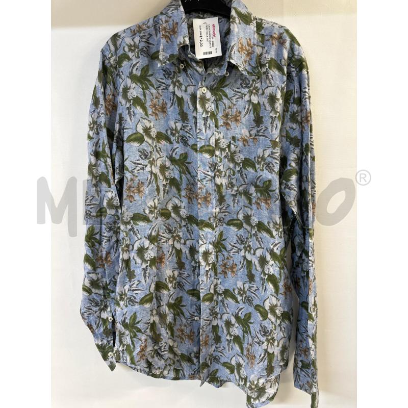 CAMICIA UOMO CELESTE FIORI FOGLIE GUTTERIDGE | Mercatino dell'Usato Acerra 1