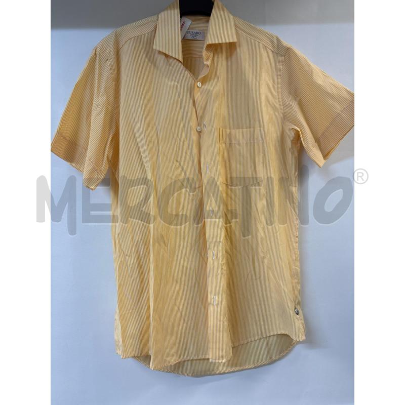 CAMICIA UOMO FUSARO GIALLO BIANCO RIGHE | Mercatino dell'Usato Acerra 1