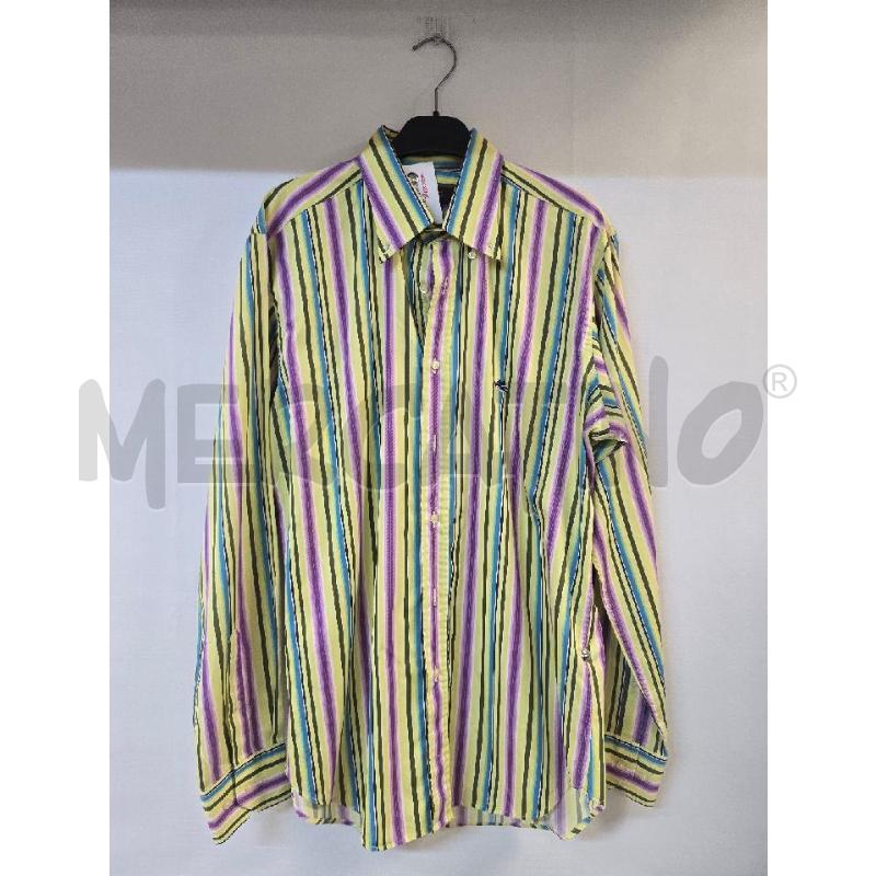 CAMICIA UOMO GIALLO VIOLA BLU RIGHE ETRO | Mercatino dell'Usato Acerra 1