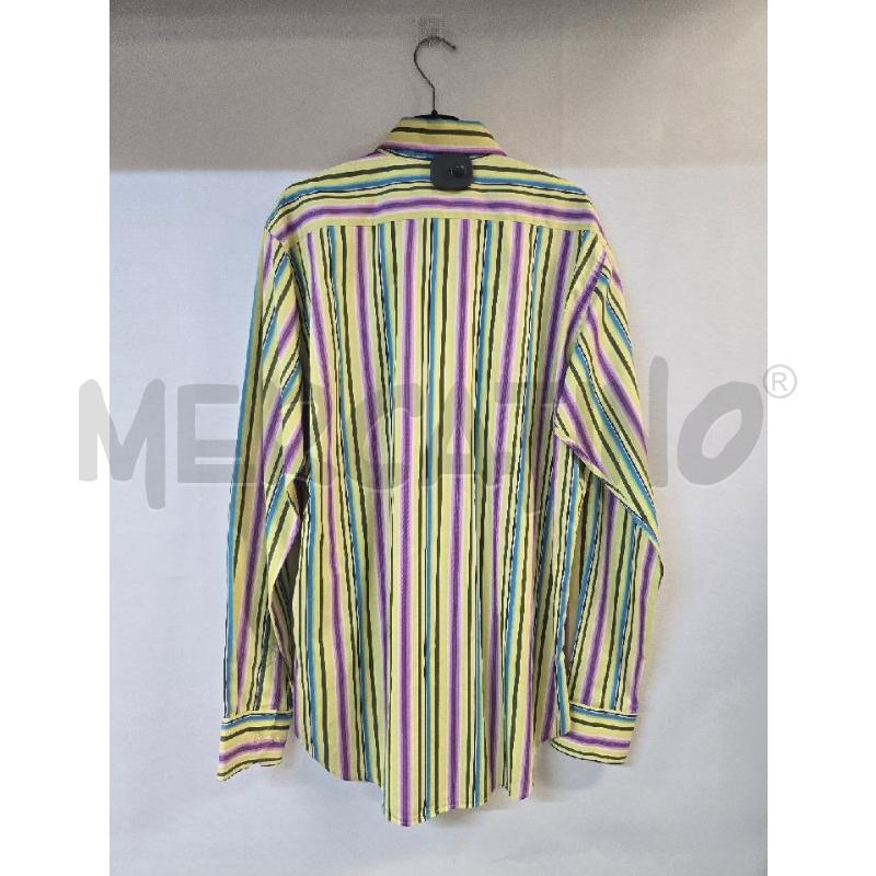 CAMICIA UOMO GIALLO VIOLA BLU RIGHE ETRO | Mercatino dell'Usato Acerra 2