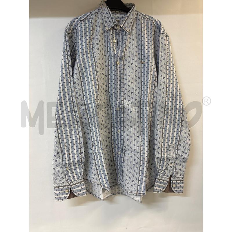 CAMICIA UOMO HARMONT&BGLAINE FANTASIA CELESTE BIANCO | Mercatino dell'Usato Acerra 1