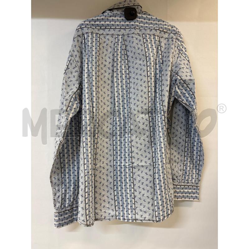 CAMICIA UOMO HARMONT&BGLAINE FANTASIA CELESTE BIANCO | Mercatino dell'Usato Acerra 2