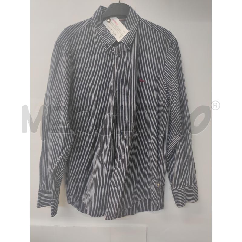 CAMICIA UOMO HARMONT&BLAINE BLU GRIGIO RIGATO | Mercatino dell'Usato Acerra 1