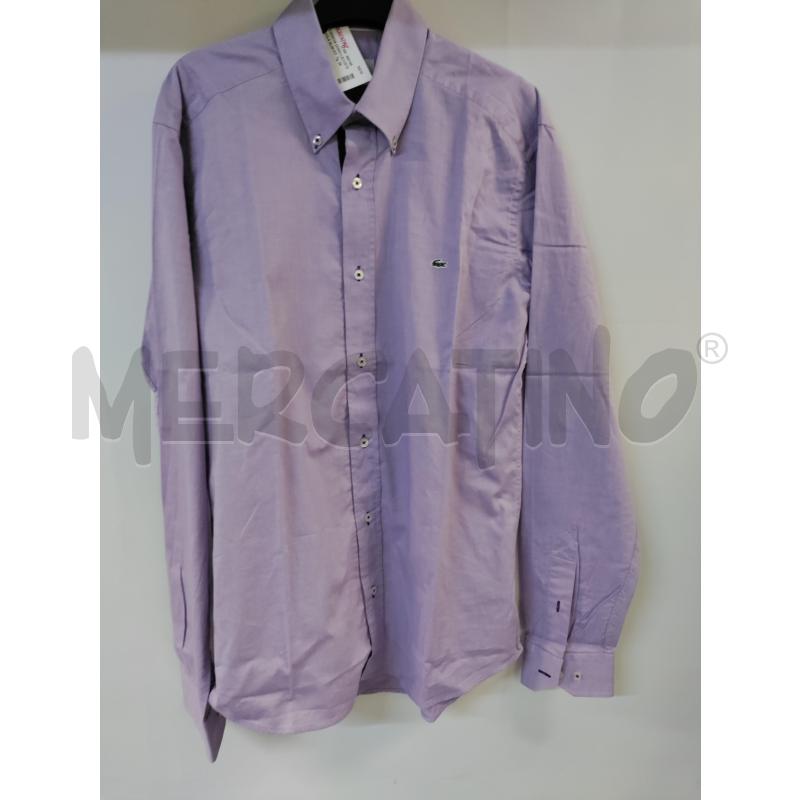 CAMICIA UOMO LACOSTE VIOLA SLIM FIT | Mercatino dell'Usato Acerra 1