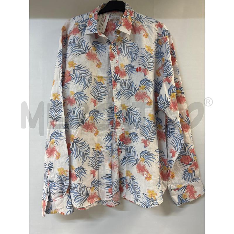 CAMICIA UOMO LIGNE BIANCO CELESTE GIALLO | Mercatino dell'Usato Acerra 1