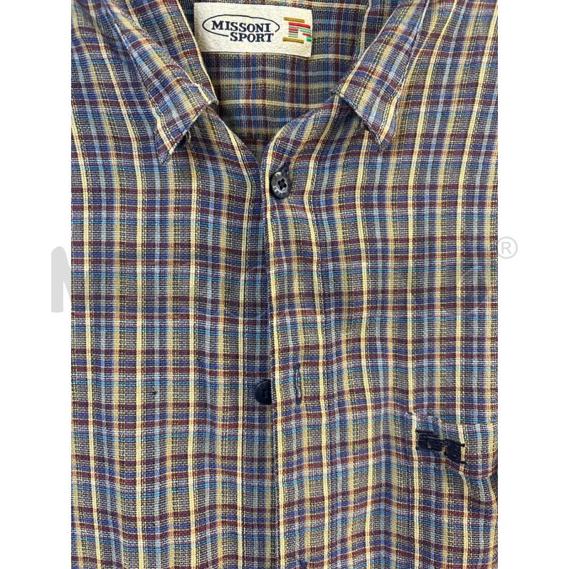 CAMICIA UOMO MISSONI SPORT BEIGE BORDO' AZZURRO | Mercatino dell'Usato Acerra 2