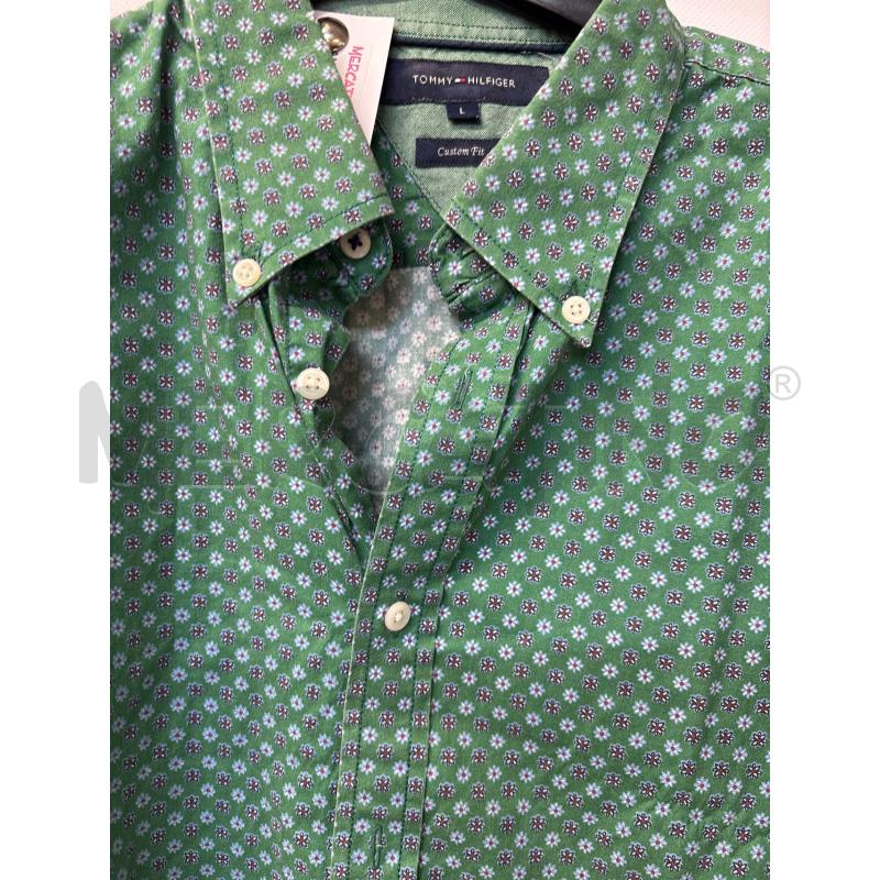 CAMICIA UOMO TOMMY HILFIGER VERDE FIORI | Mercatino dell'Usato Acerra 2
