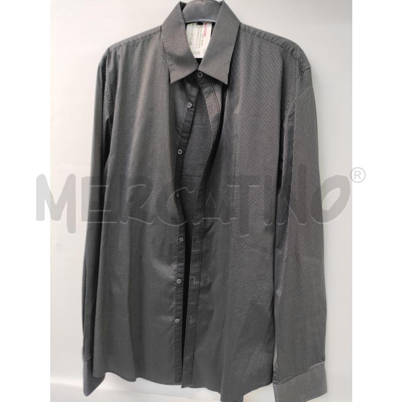 CAMICIA UOMO WE NERO BIANCO RIGATO LUCIDO | Mercatino dell'Usato Acerra 1