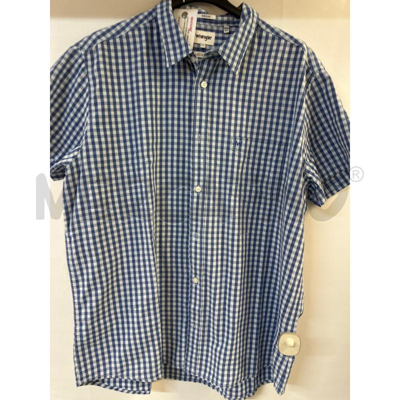 CAMICIA UOMO WRANGLER BLU BIANCO QUADRETTI | Mercatino dell'Usato Acerra 1