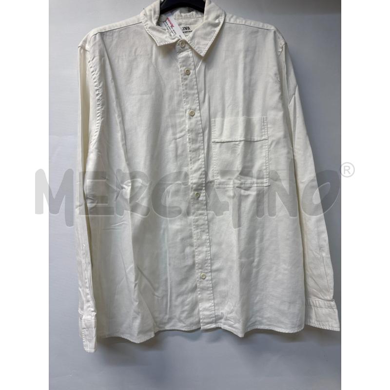 CAMICIA UOMO ZARA BIANCO CON TASCHINO | Mercatino dell'Usato Acerra 1