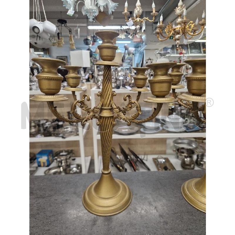 CANDELABRI PZ. 2 DORATI  | Mercatino dell'Usato Acerra 2